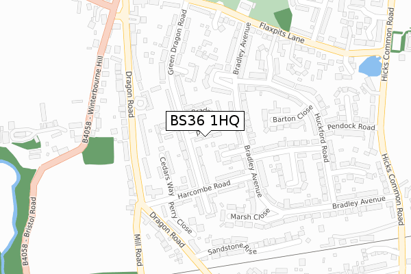 BS36 1HQ map - large scale - OS Open Zoomstack (Ordnance Survey)