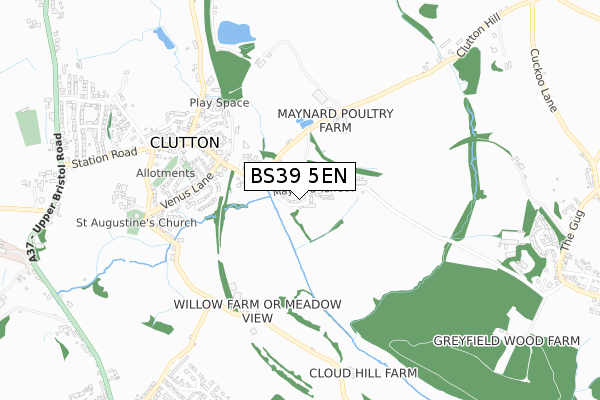 BS39 5EN map - small scale - OS Open Zoomstack (Ordnance Survey)