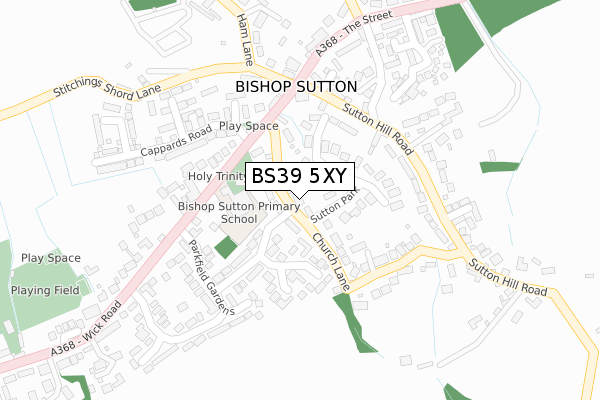 BS39 5XY map - large scale - OS Open Zoomstack (Ordnance Survey)