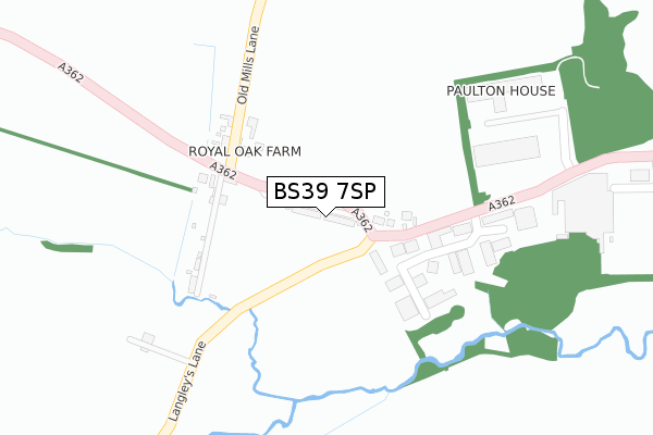 BS39 7SP map - large scale - OS Open Zoomstack (Ordnance Survey)