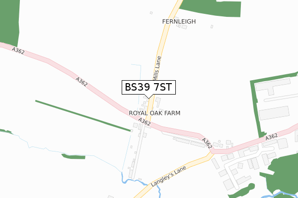 BS39 7ST map - large scale - OS Open Zoomstack (Ordnance Survey)