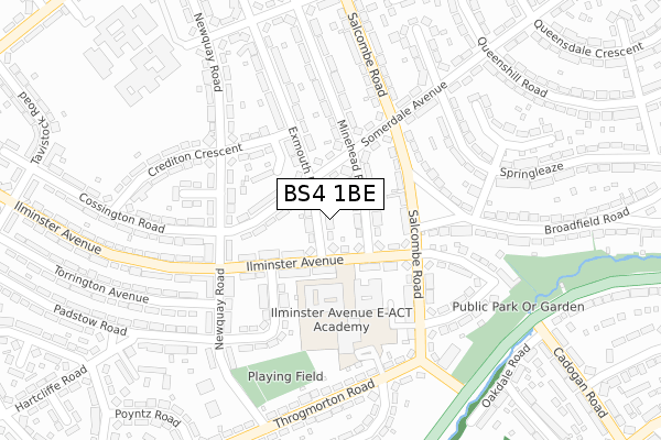 BS4 1BE map - large scale - OS Open Zoomstack (Ordnance Survey)