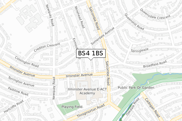 BS4 1BS map - large scale - OS Open Zoomstack (Ordnance Survey)