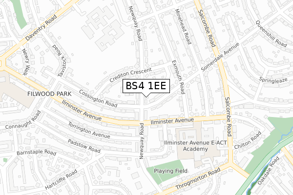 BS4 1EE map - large scale - OS Open Zoomstack (Ordnance Survey)