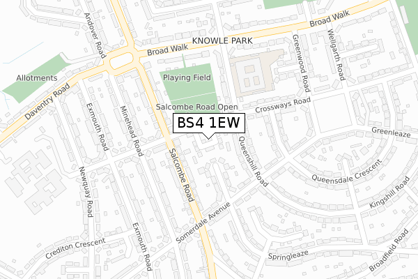 BS4 1EW map - large scale - OS Open Zoomstack (Ordnance Survey) BS4 1EW map - large scale - OS Open Zoomstack (Ordnance Survey)