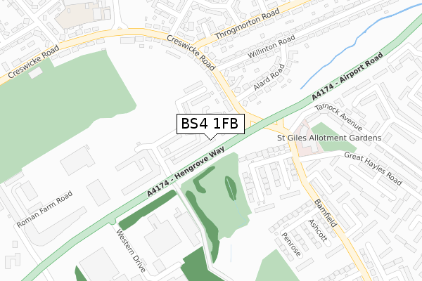 BS4 1FB map - large scale - OS Open Zoomstack (Ordnance Survey) BS4 1FB map - large scale - OS Open Zoomstack (Ordnance Survey)