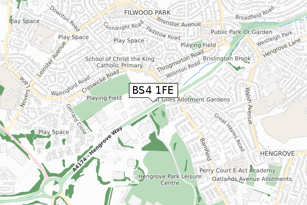 BS4 1FE map - small scale - OS Open Zoomstack (Ordnance Survey) BS4 1FE map - small scale - OS Open Zoomstack (Ordnance Survey)