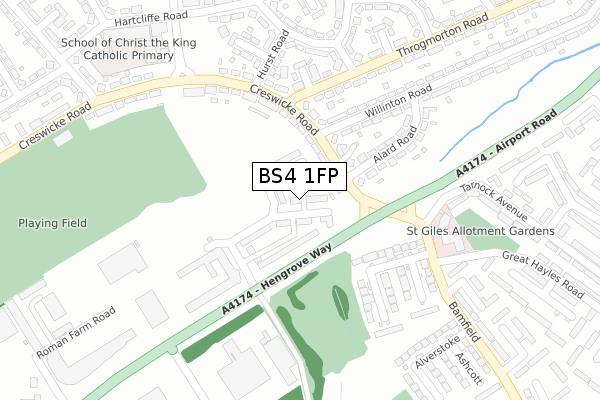 BS4 1FP map - large scale - OS Open Zoomstack (Ordnance Survey)