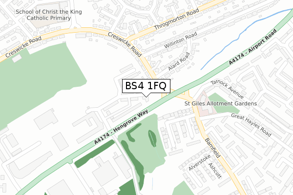 BS4 1FQ map - large scale - OS Open Zoomstack (Ordnance Survey) BS4 1FQ map - large scale - OS Open Zoomstack (Ordnance Survey)