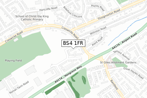 BS4 1FR map - large scale - OS Open Zoomstack (Ordnance Survey) BS4 1FR map - large scale - OS Open Zoomstack (Ordnance Survey)