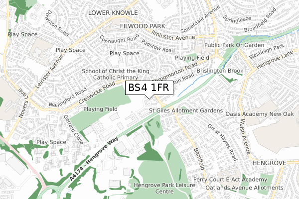 BS4 1FR map - small scale - OS Open Zoomstack (Ordnance Survey) BS4 1FR map - small scale - OS Open Zoomstack (Ordnance Survey)