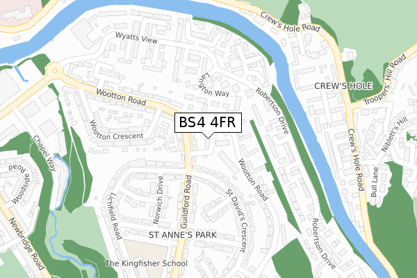 BS4 4FR map - large scale - OS Open Zoomstack (Ordnance Survey)