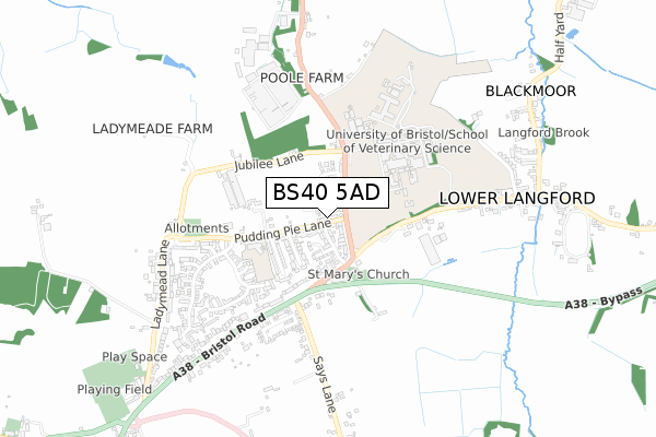 BS40 5AD map - small scale - OS Open Zoomstack (Ordnance Survey) BS40 5AD map - small scale - OS Open Zoomstack (Ordnance Survey)