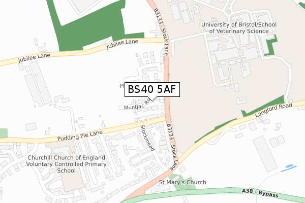 BS40 5AF map - large scale - OS Open Zoomstack (Ordnance Survey) BS40 5AF map - large scale - OS Open Zoomstack (Ordnance Survey)