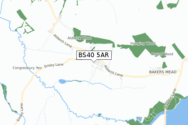 BS40 5AR map - small scale - OS Open Zoomstack (Ordnance Survey) BS40 5AR map - small scale - OS Open Zoomstack (Ordnance Survey)
