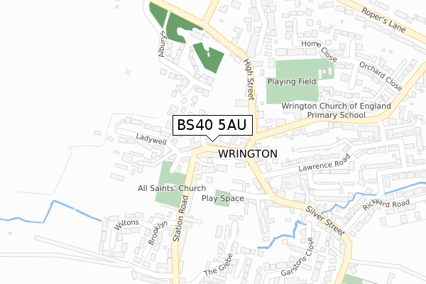 BS40 5AU map - large scale - OS Open Zoomstack (Ordnance Survey)