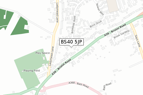 BS40 5JP map - large scale - OS Open Zoomstack (Ordnance Survey)