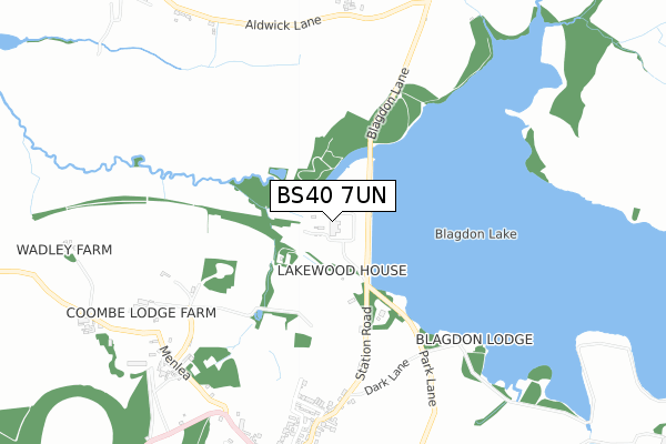 BS40 7UN map - small scale - OS Open Zoomstack (Ordnance Survey) BS40 7UN map - small scale - OS Open Zoomstack (Ordnance Survey)