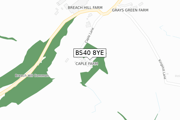 BS40 8YE map - large scale - OS Open Zoomstack (Ordnance Survey)