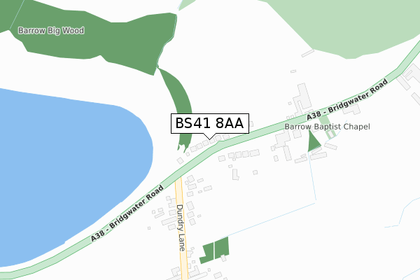 BS41 8AA map - large scale - OS Open Zoomstack (Ordnance Survey) BS41 8AA map - large scale - OS Open Zoomstack (Ordnance Survey)