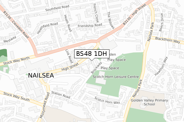 BS48 1DH map - large scale - OS Open Zoomstack (Ordnance Survey)