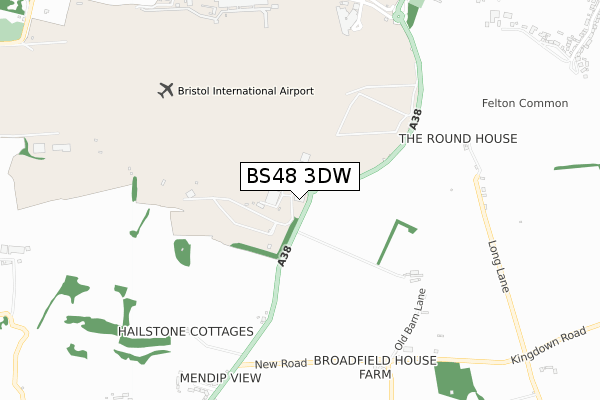 BS48 3DW map - small scale - OS Open Zoomstack (Ordnance Survey)