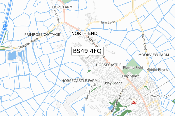BS49 4FQ map - small scale - OS Open Zoomstack (Ordnance Survey) BS49 4FQ map - small scale - OS Open Zoomstack (Ordnance Survey)