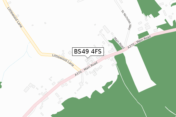 BS49 4FS map - large scale - OS Open Zoomstack (Ordnance Survey)