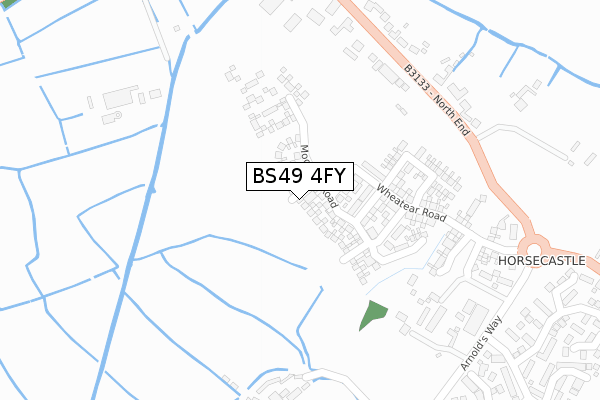 BS49 4FY map - large scale - OS Open Zoomstack (Ordnance Survey)
