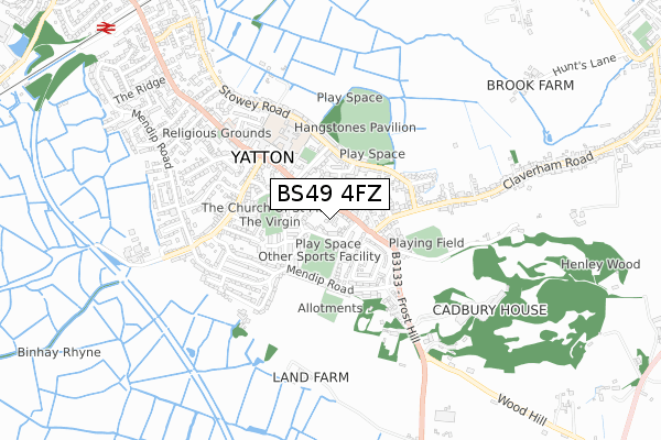 BS49 4FZ map - small scale - OS Open Zoomstack (Ordnance Survey) BS49 4FZ map - small scale - OS Open Zoomstack (Ordnance Survey)