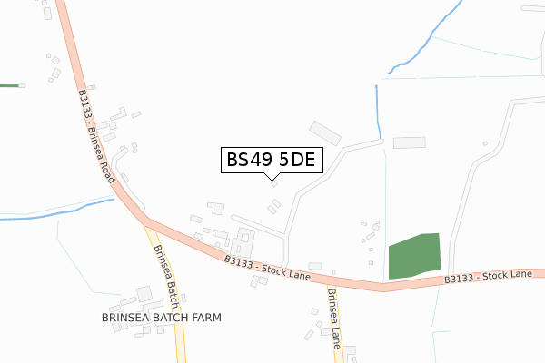 BS49 5DE map - large scale - OS Open Zoomstack (Ordnance Survey)