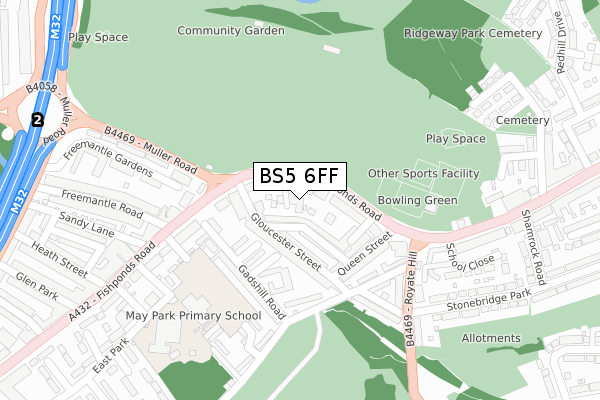 BS5 6FF map - large scale - OS Open Zoomstack (Ordnance Survey) BS5 6FF map - large scale - OS Open Zoomstack (Ordnance Survey)