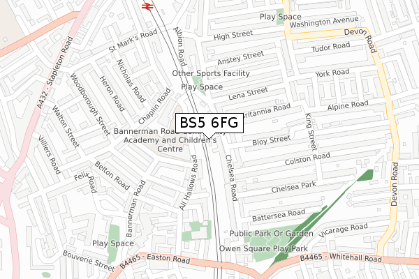 BS5 6FG map - large scale - OS Open Zoomstack (Ordnance Survey)