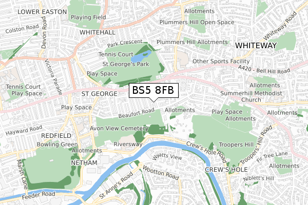 BS5 8FB map - small scale - OS Open Zoomstack (Ordnance Survey) BS5 8FB map - small scale - OS Open Zoomstack (Ordnance Survey)