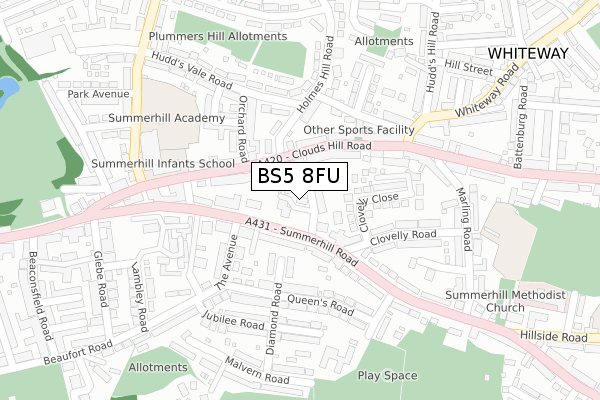 BS5 8FU map - large scale - OS Open Zoomstack (Ordnance Survey) BS5 8FU map - large scale - OS Open Zoomstack (Ordnance Survey)