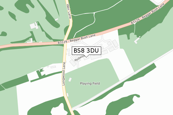 BS8 3DU map - large scale - OS Open Zoomstack (Ordnance Survey)