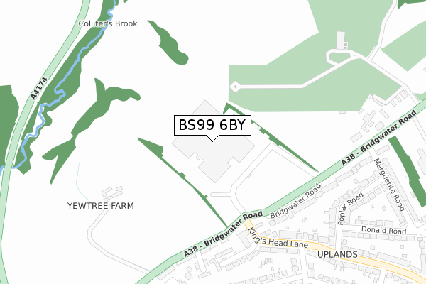 BS99 6BY map - large scale - OS Open Zoomstack (Ordnance Survey)