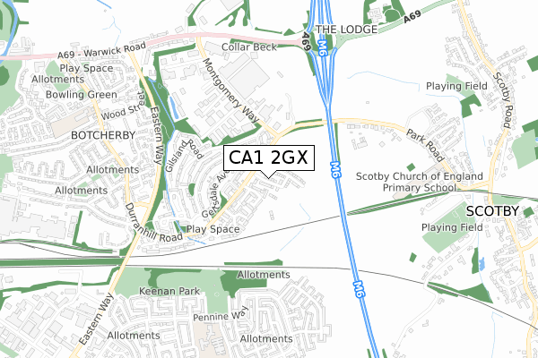 CA1 2GX map - small scale - OS Open Zoomstack (Ordnance Survey) CA1 2GX map - small scale - OS Open Zoomstack (Ordnance Survey)