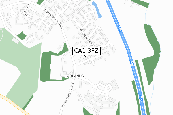 CA1 3FZ map - large scale - OS Open Zoomstack (Ordnance Survey)