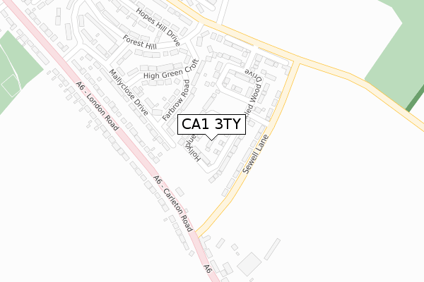 CA1 3TY map - large scale - OS Open Zoomstack (Ordnance Survey)