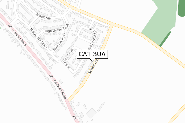 CA1 3UA map - large scale - OS Open Zoomstack (Ordnance Survey)