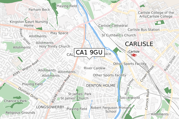 CA1 9GU map - small scale - OS Open Zoomstack (Ordnance Survey) CA1 9GU map - small scale - OS Open Zoomstack (Ordnance Survey)