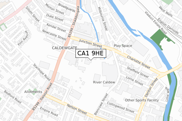 CA1 9HE map - large scale - OS Open Zoomstack (Ordnance Survey) CA1 9HE map - large scale - OS Open Zoomstack (Ordnance Survey)