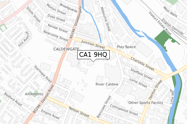 CA1 9HQ map - large scale - OS Open Zoomstack (Ordnance Survey)