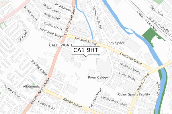 CA1 9HT map - large scale - OS Open Zoomstack (Ordnance Survey)