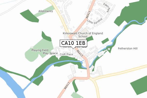 CA10 1EB map - large scale - OS Open Zoomstack (Ordnance Survey)