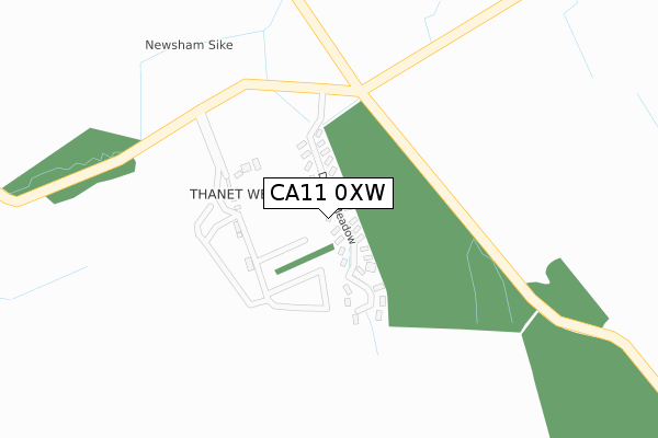 CA11 0XW map - large scale - OS Open Zoomstack (Ordnance Survey)