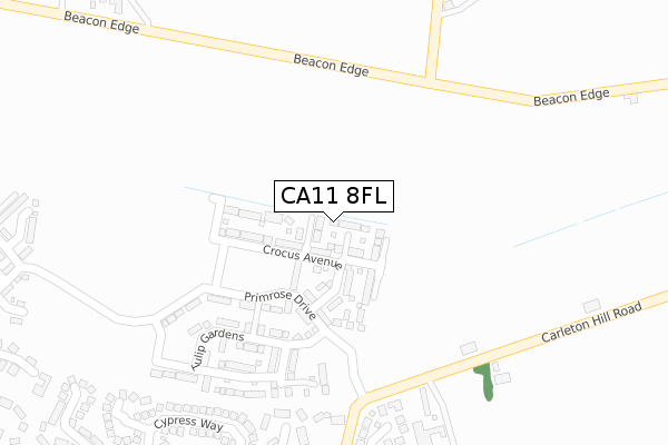 CA11 8FL map - large scale - OS Open Zoomstack (Ordnance Survey)