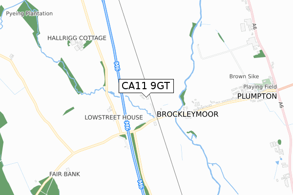 CA11 9GT map - small scale - OS Open Zoomstack (Ordnance Survey)