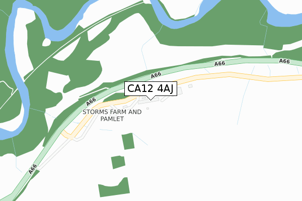CA12 4AJ map - large scale - OS Open Zoomstack (Ordnance Survey)